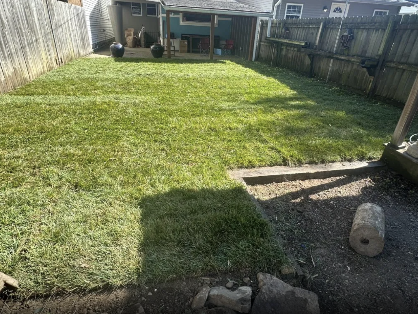 Backyard Sod Install — after